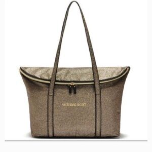 Gold Victoria’s Secret Tote Bag